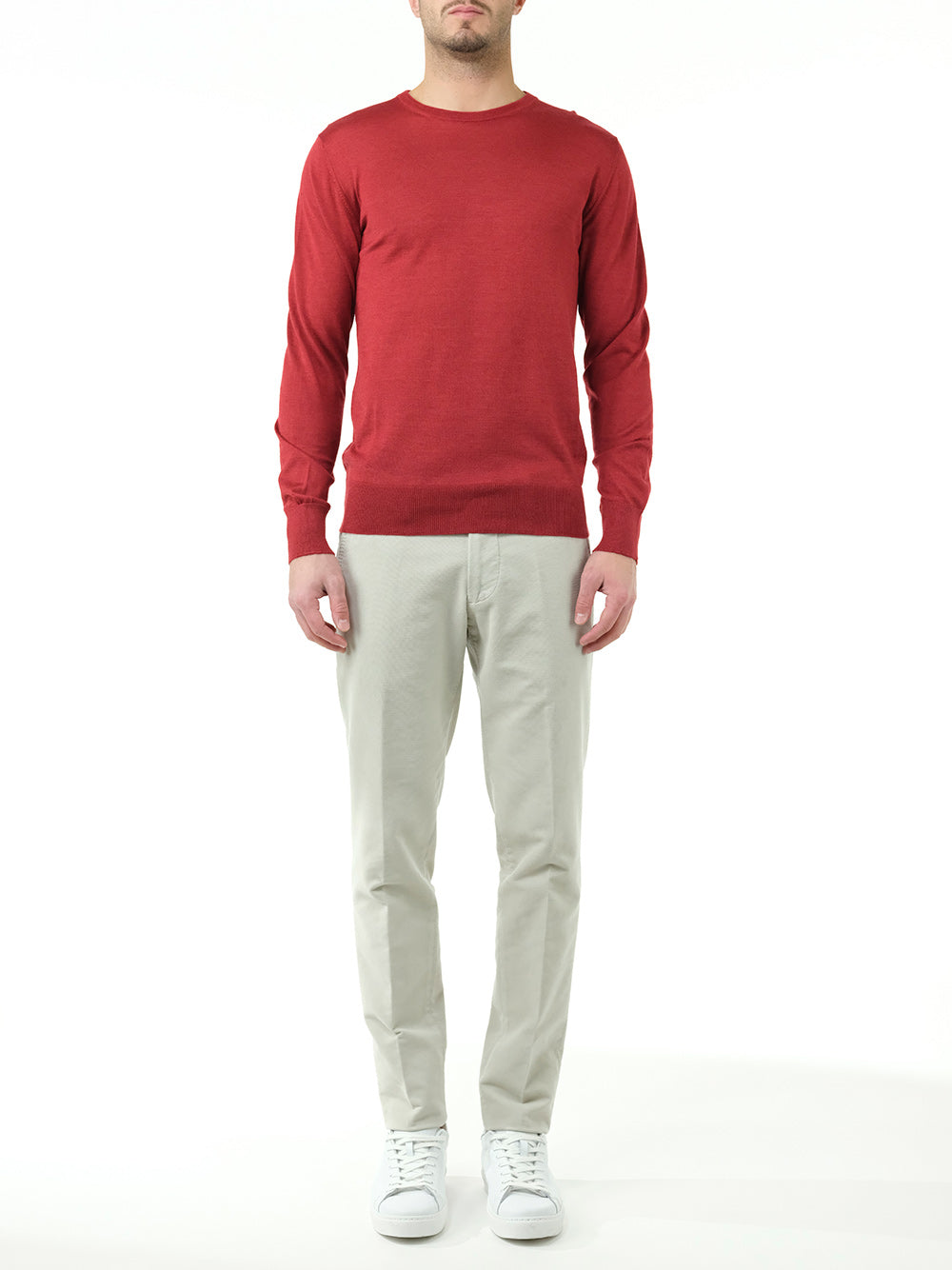 Al Duca D'Aosta Red Crewneck Sweater Knitwear - Red | 36e4102267c6b772bca5b9c4eda08625a6208187