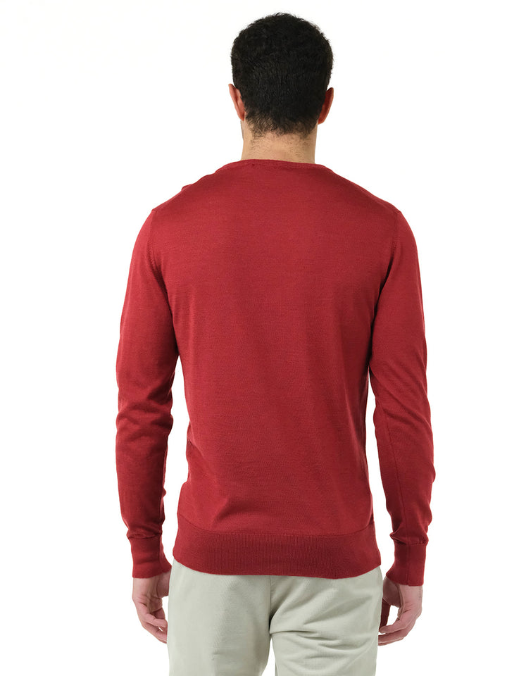 Al Duca D'Aosta Red Crewneck Sweater Knitwear - Red | 290969b5da5041fc3a5ee264e519e128bee52633