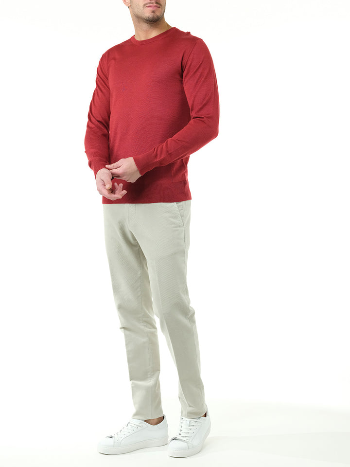 Al Duca D'Aosta Red Crewneck Sweater Knitwear - Red | a2ef548c2259f08d8e2f152cfac7de0be73b8fe6