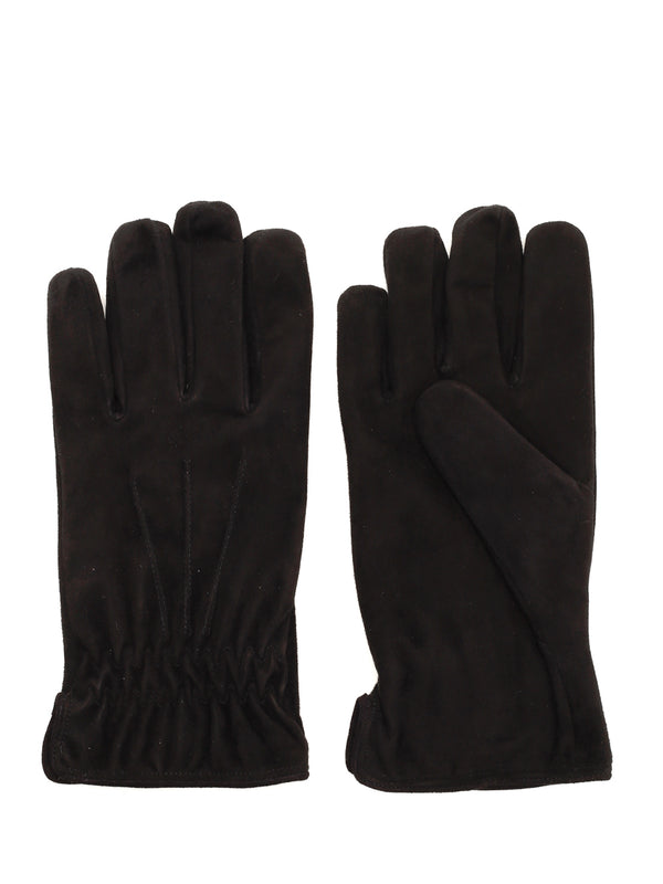 Black Suede Gloves Black