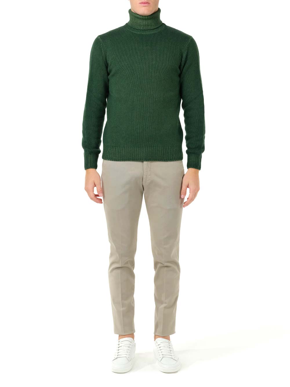 Al Duca D'Aosta Slim Fit Turtleneck Knitwear - Green | e683a15f460587d92e63fdabd521b4288dd12cbc