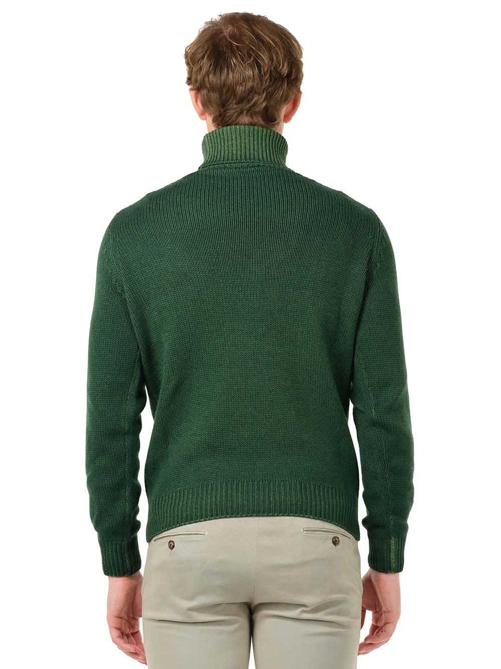 Al Duca D'Aosta Slim Fit Turtleneck Knitwear - Green | 62bc4702249ae4dd4e6ebc2120b60a9ba3da1c32