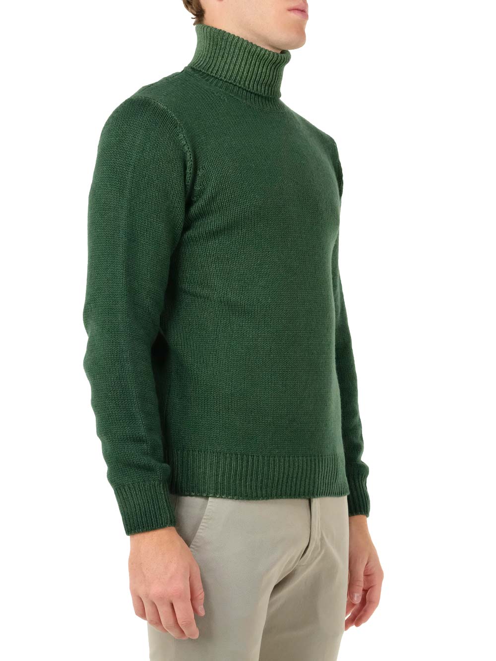 Al Duca D'Aosta Slim Fit Turtleneck Knitwear - Green | fcf0c234615bf32f02c494f684aad76232e90a28