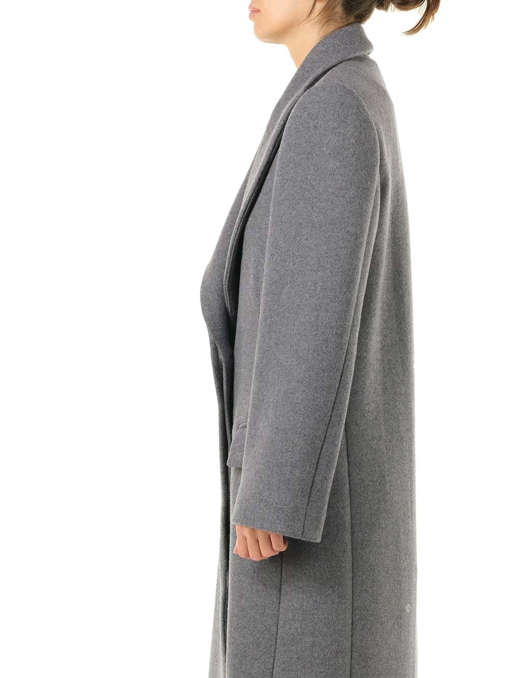 Loewe Wool And Cashmere Long Coat Coats - Grey | 8f6775807a3a425872b1c0d2bb68c085fa342c24