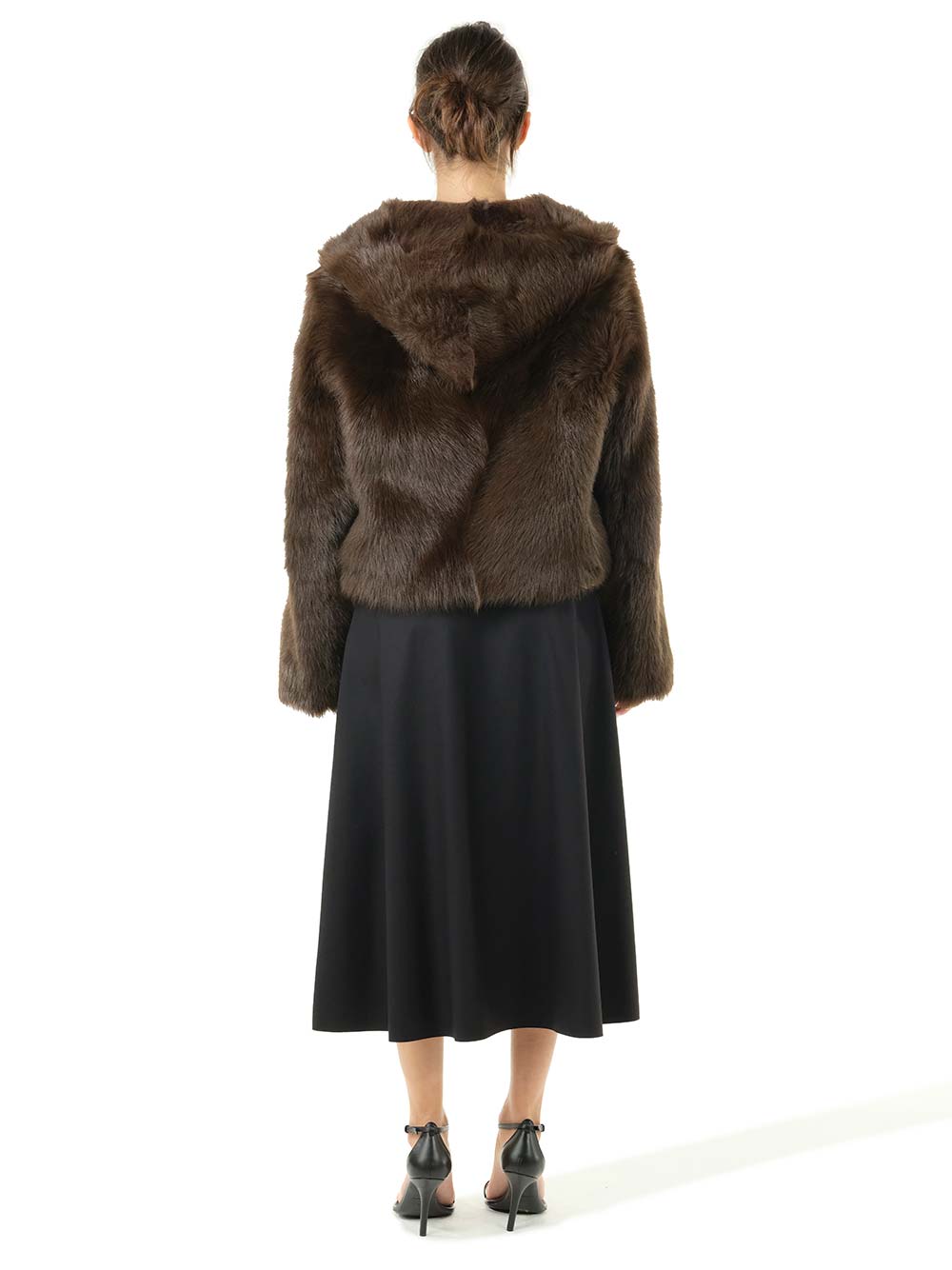 Loewe Shearling Hooded Jacket Coats - Brown | 709fb07a4d4d181fb7bcdcf14d374effbf30cf21