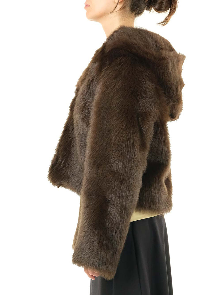 Loewe Shearling Hooded Jacket Coats - Brown | ee32d62be2e0dfaac0520c3a896d96f3a686624d