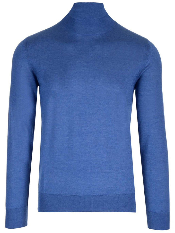 Al Duca D'Aosta Cashmere And Silk Turtleneck Sweater Knitwear - Light blue | 2dc7374922db4633dcb9077c9f0ccb878aa0795f