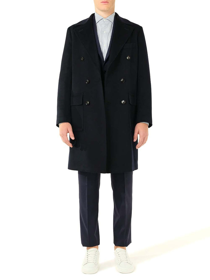 Al Duca D'Aosta Navy Blue Double-Breasted Coat Coats - Blue | e03537513784293e3f3d00cb8d5a746ee4cfc3e2