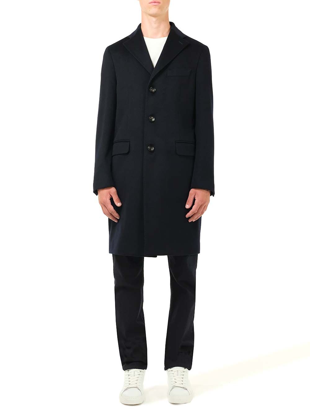 Al Duca D'Aosta Blue Cachemire Coat Coats - Blue | 08b92fb6d995b268e5f117bab59968e5ea9cc2a8