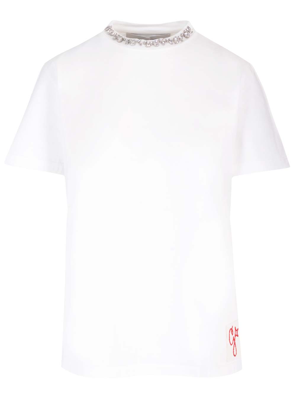 Golden Goose Deluxe Brand Crystals Embellished T-Shirt - White | e5255e2ac8c9ebbf287a60b8866dca05366692f3