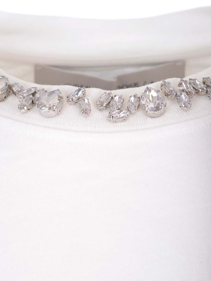 Golden Goose Deluxe Brand Crystals Embellished T-Shirt - White | 8d370861a68fcdb067617860105877dc16c9c2b8