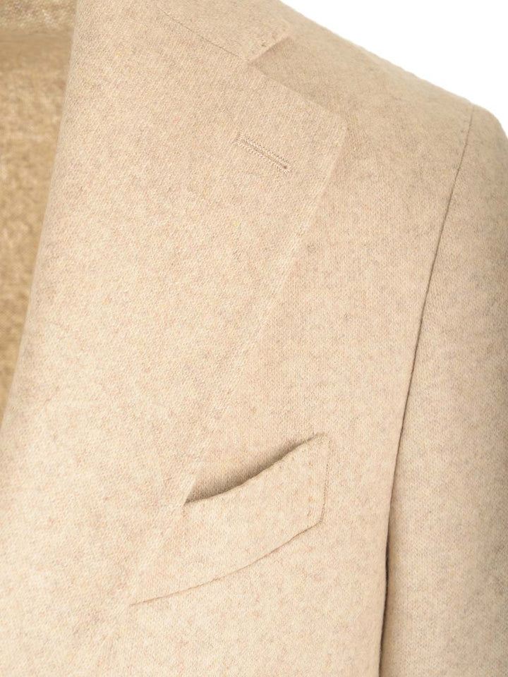 Al Duca D'Aosta Cashmere Single-Breasted Jacket Jackets - Beige | b6cbb98ba374ff4a9c01430d3c2ae98d0499c986