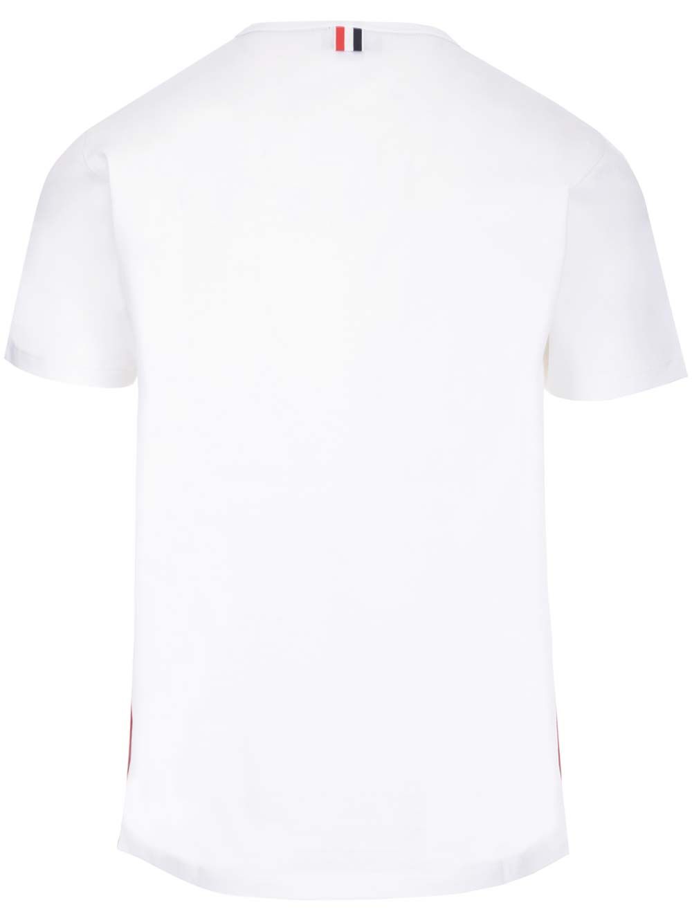 Thom Browne Rwb Stripe T-Shirt - White | dd5c0c805fc412745a07785e126eaaa9e2449d06