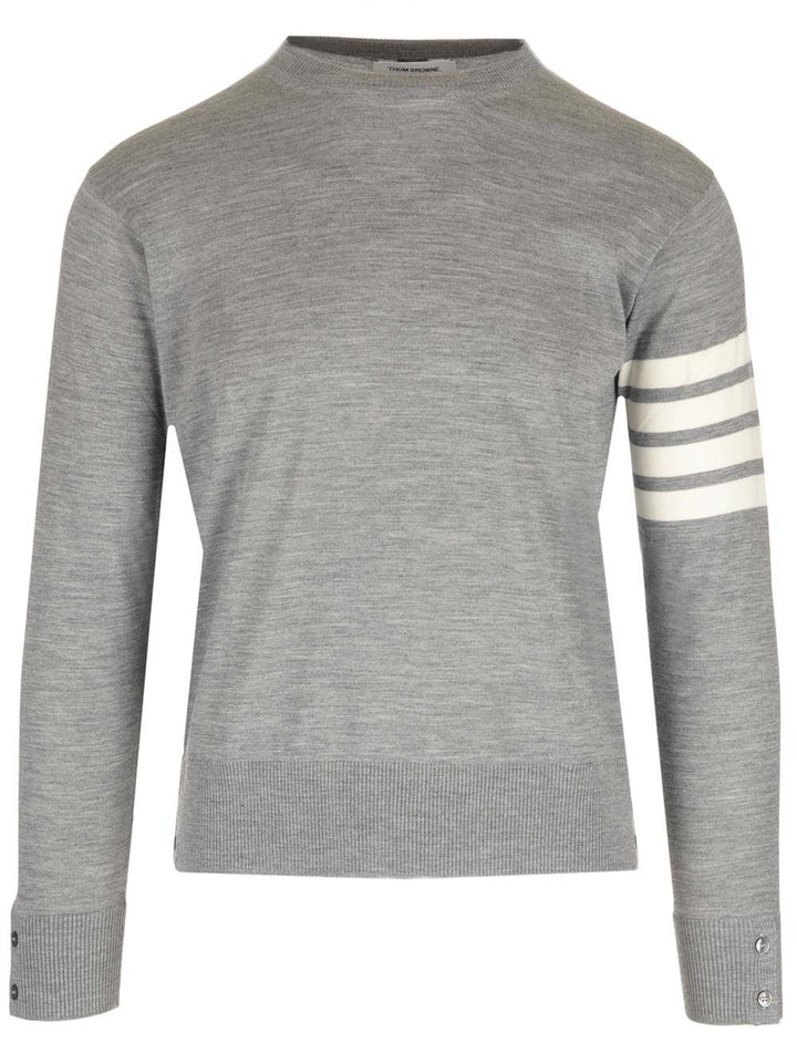 Thom Browne 4-Bar Knitwear - Grey | 4e5818fb232b8ae736aa1154eefdc089f92f8bd2