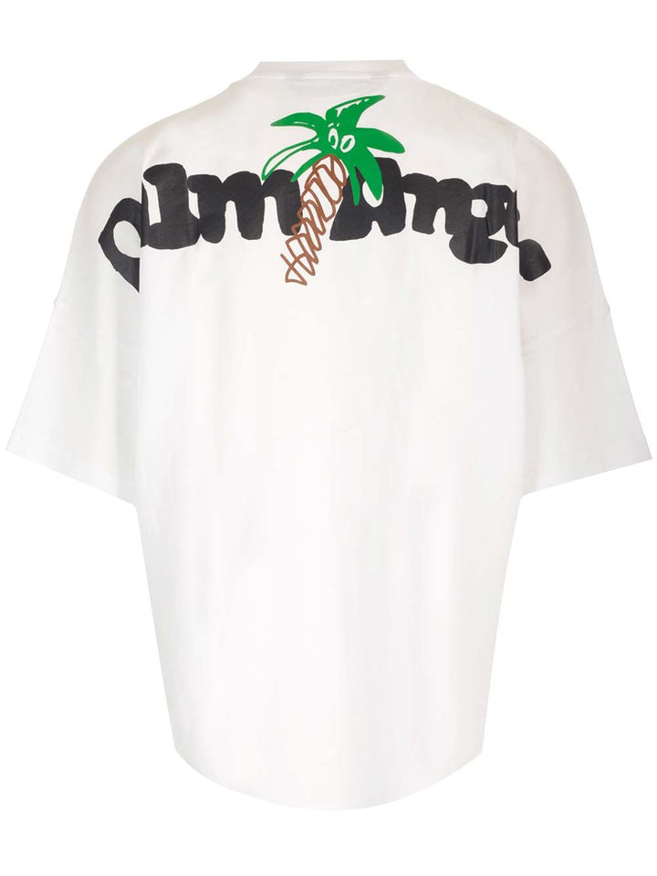 Palm Angels Sketchy Oversized T-Shirt - White | 3c2bcfcc4d598c3e4205c9d3cac3144100622f73