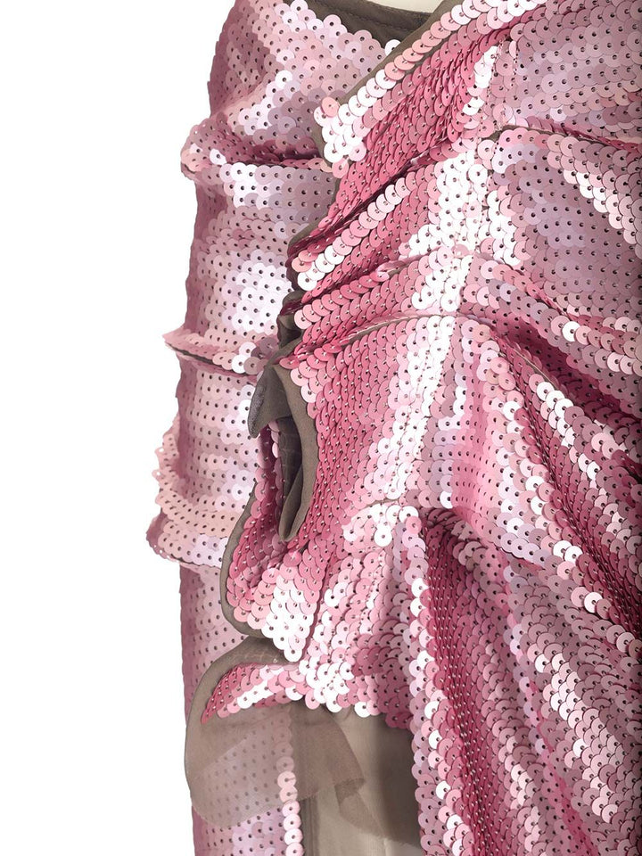Rick Owens Long Skirt In Silk Chiffon With Sequins Skirts - Rose | fd4bfa7a482c14e493328aa8073af10c7312d59f