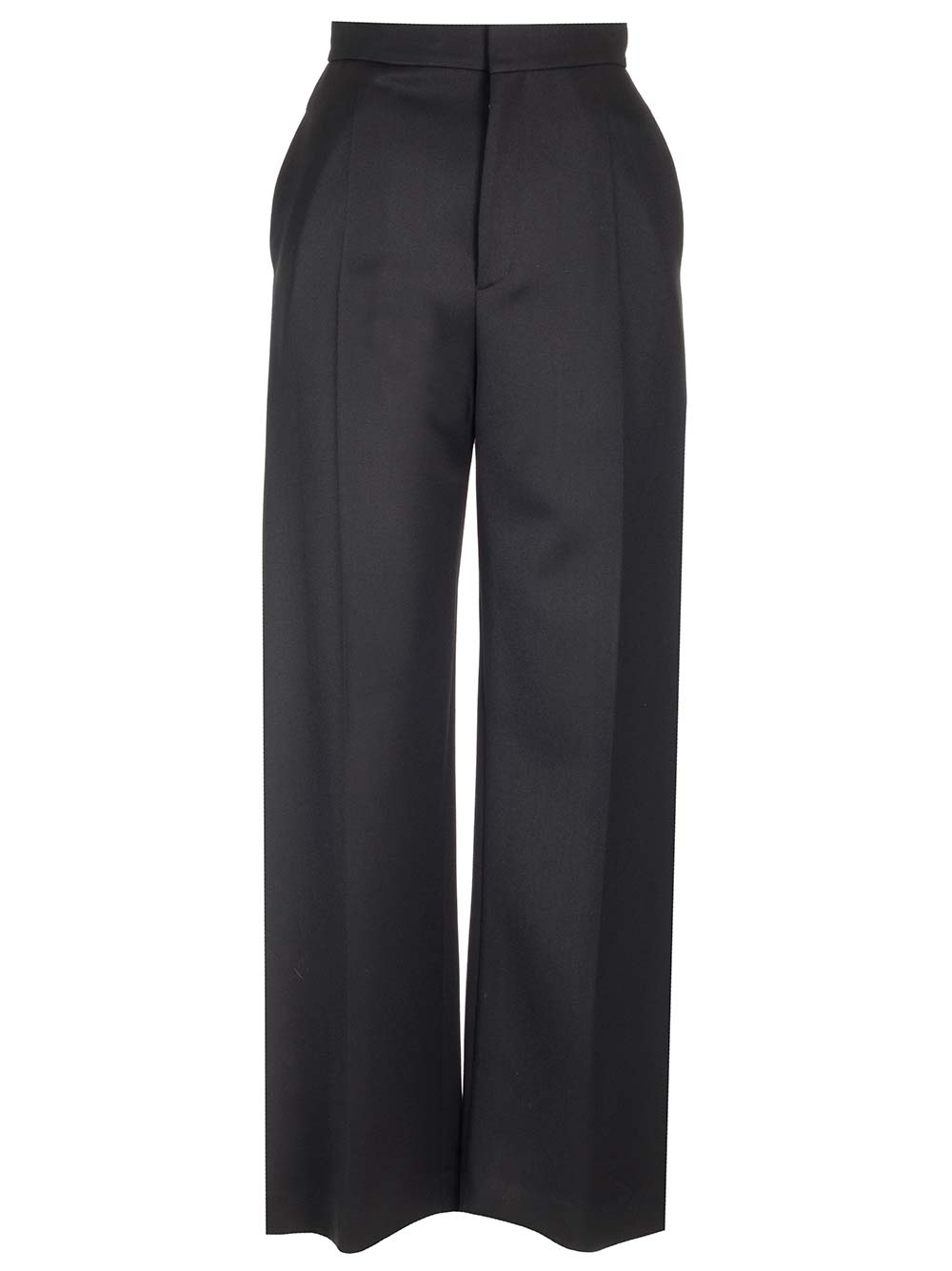 Loewe High-Waisted Wool Trousers - Black | 74cddd0a8732e469d68ba9a99e133bdd434f1f61