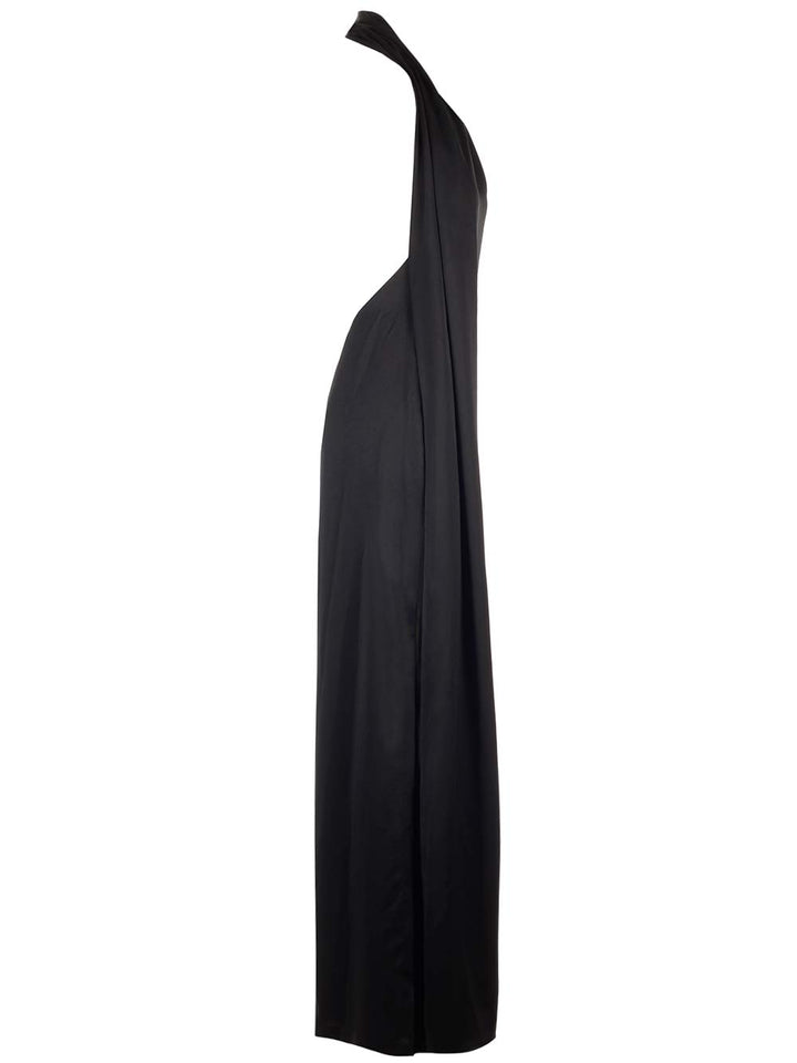 Loewe Scarf Dress In Technical Satin Dresses - Black | 519e13603007cfd522e85b939dab0765186c53dc