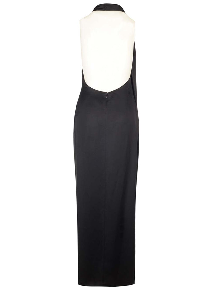 Loewe Scarf Dress In Technical Satin Dresses - Black | 2ae7a514617f351d0a7ed7a6a19ecf7b1a02a48a