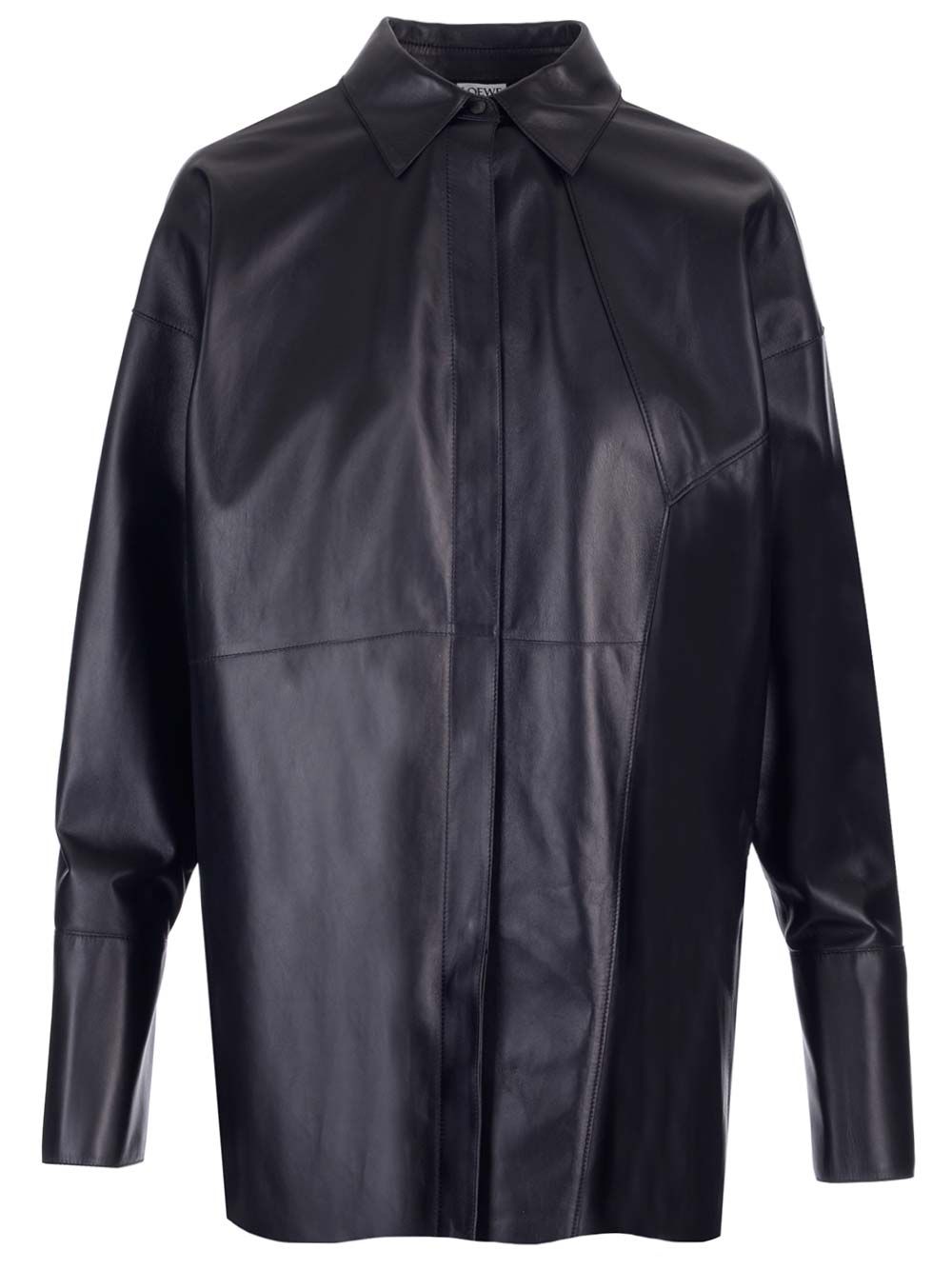 Loewe Nappa Oversize Shirt Shirts - Black | ad2b06c1d520d284d6b5a745adc0a380053982e3