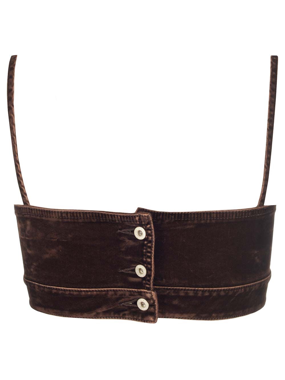 Loewe Velvet Top Tops - Brown | 9123e363325156e0be92a8b123d833ff80759022