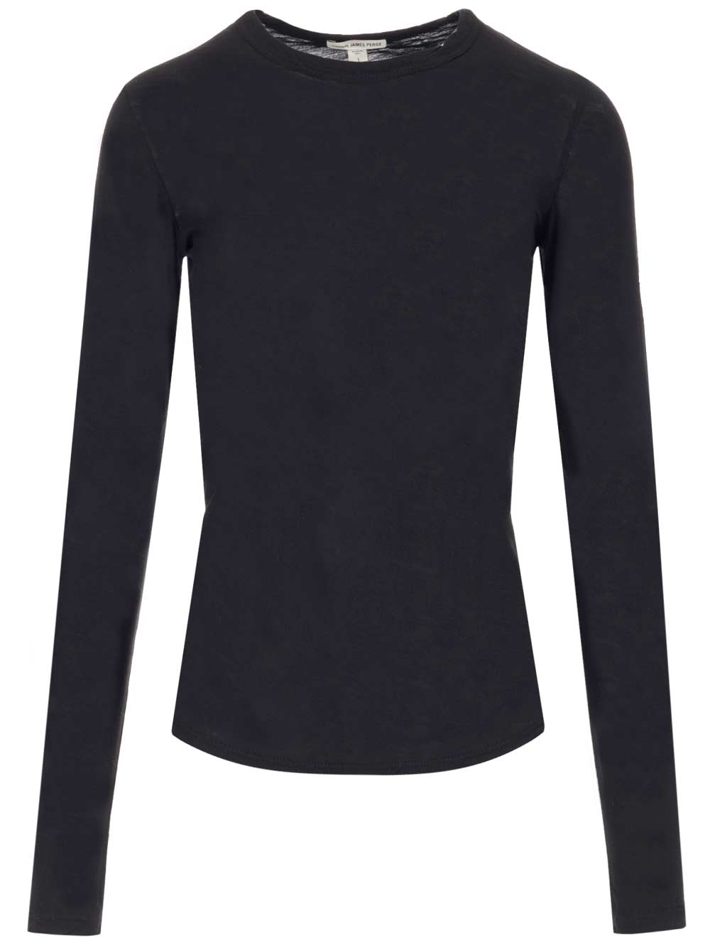 James Perse Round Neck Longsleeved T-Shirt - Black | 289ace07aeb473edb12a0696430824e2f08e270e