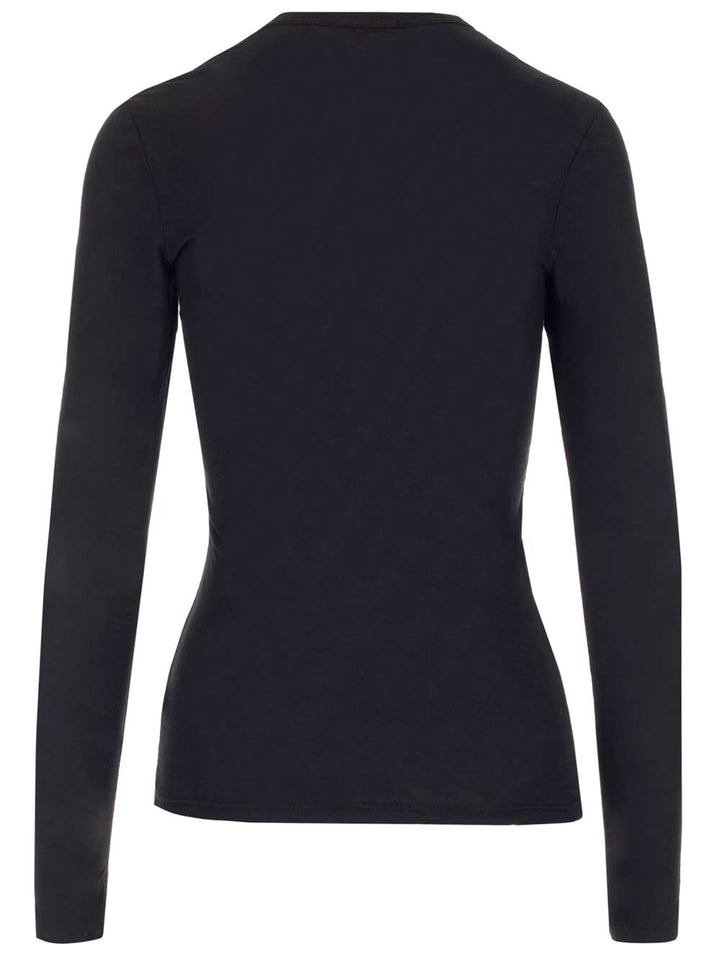 James Perse Round Neck Longsleeved T-Shirt - Black | 6c5e1417f50aed1ee3a45bfb3c1b32826ca6b2c3