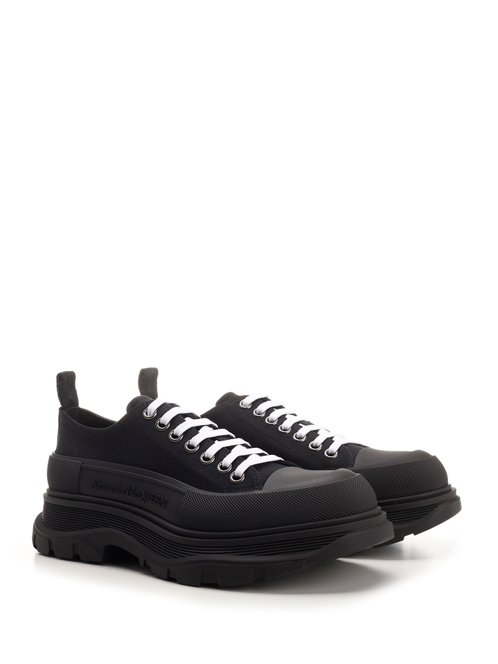 Mcqueen Tread Slick Lace-Up Shoes - Black | d26476c49edfc40ee996938c131a89d526d08d61