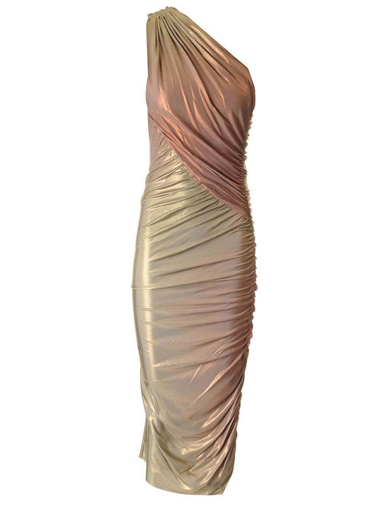 Viscose Midi Dress Dresses White