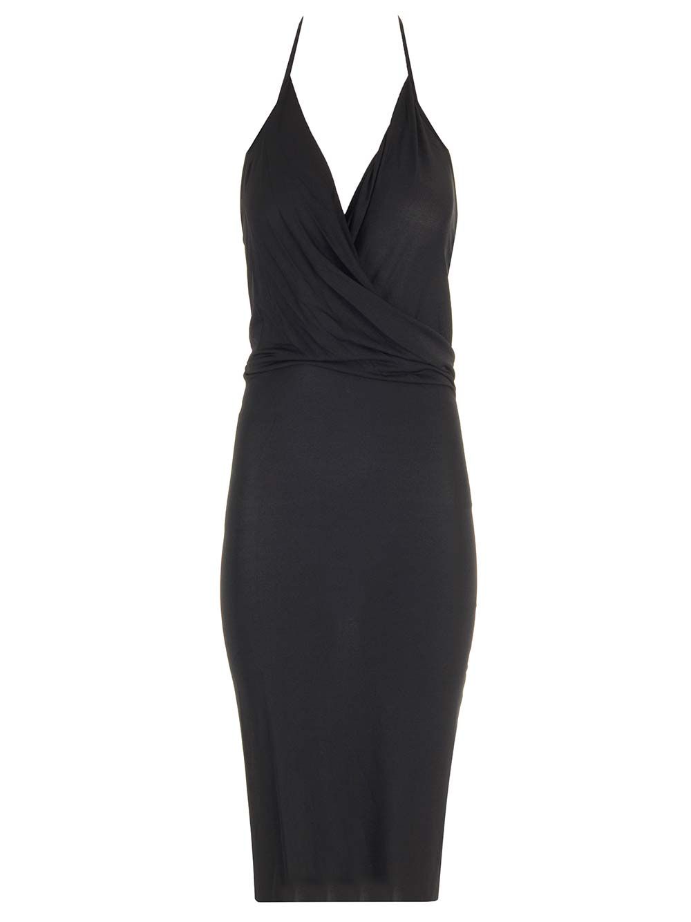 Rick Owens Lilies Stretch Jersey Midi Dress Dresses - Black | f723a980a82975ae8d48cb5d1603ad09ac1d6db2