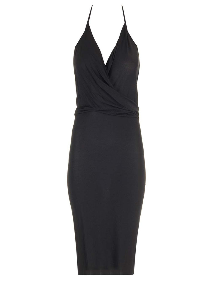 Rick Owens Lilies Stretch Jersey Midi Dress Dresses - Black | f723a980a82975ae8d48cb5d1603ad09ac1d6db2
