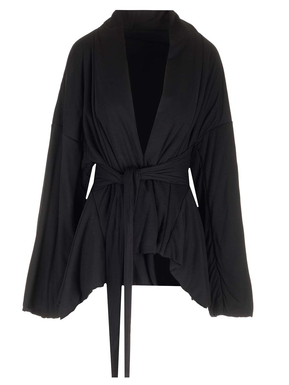 Rick Owens Lilies Black Viscose Kimono Jackets - Black | 32d7c07cc31cd46cc339b57fdbade84fcecc8167