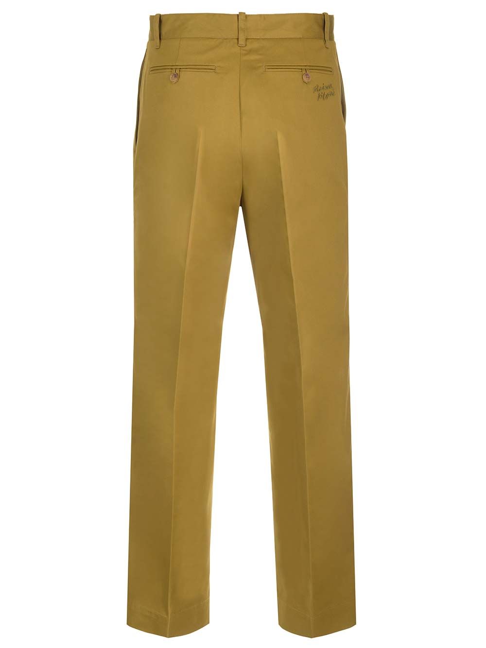 Maison KitsunÉ Cotton Chino Trousers - Green | 7c4671eab274491aebc171e1048844c501c53349