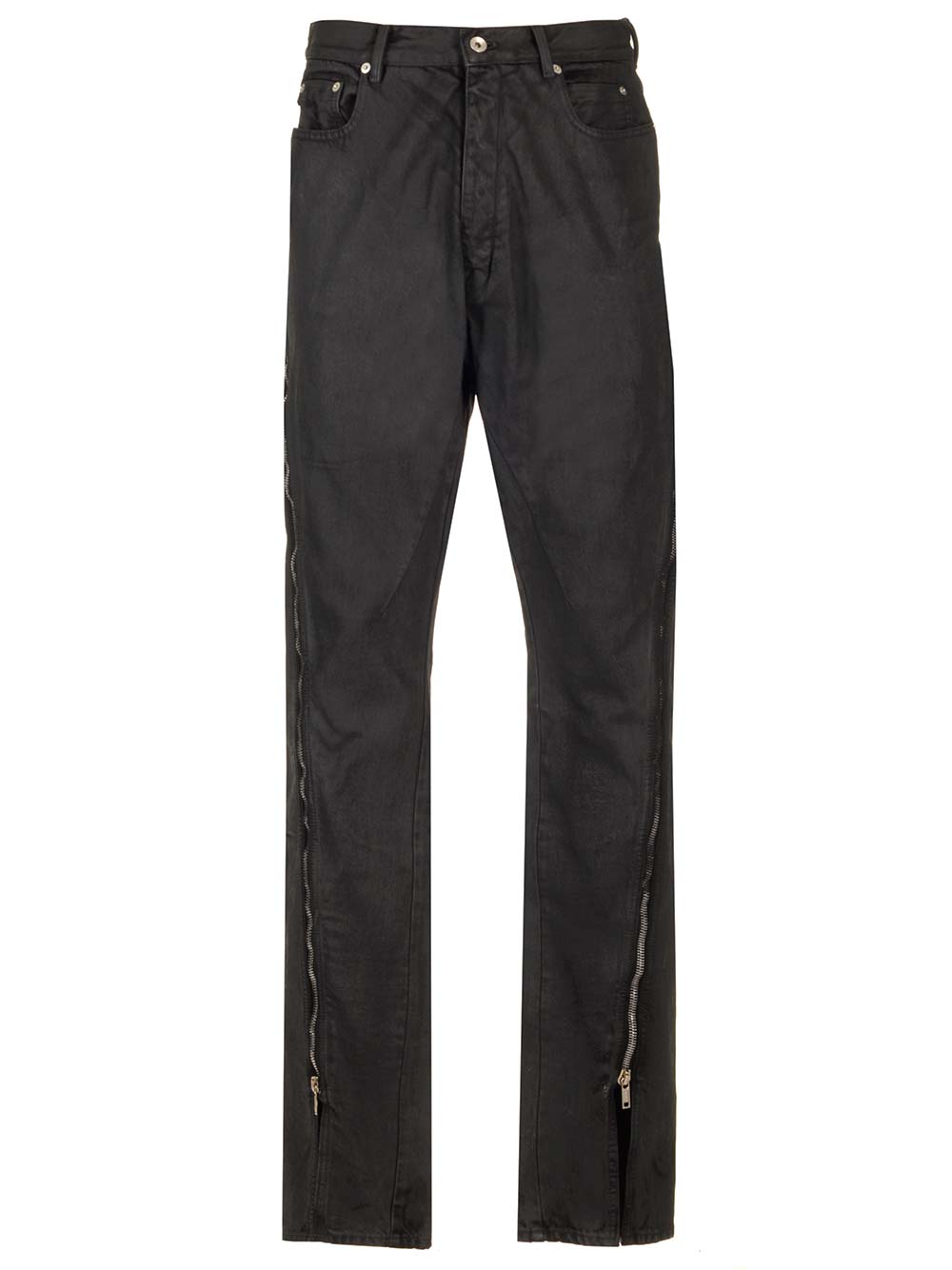 Rick Owens Coated Denim Trousers Jeans - Black | d2ac8ea312fa7cbfffe8eee10e40554cbc6b8367