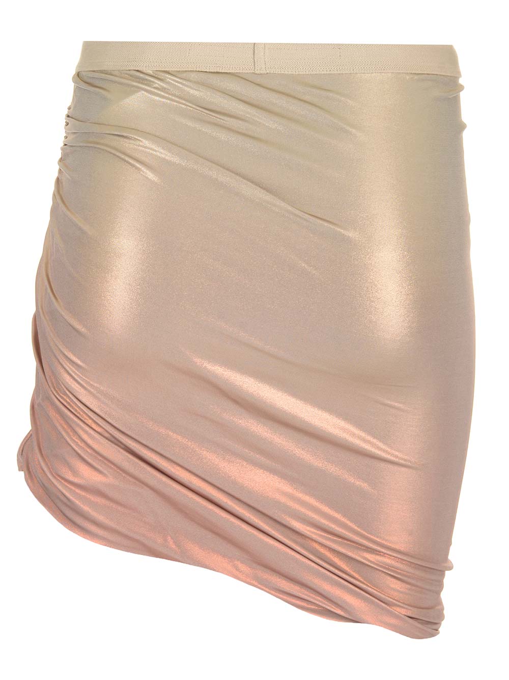 Rick Owens Lilies Metallic Stretch Viscose Miniskirt Skirts - White | 26603d9fee640e724c04e07d863aad0c57faf40d