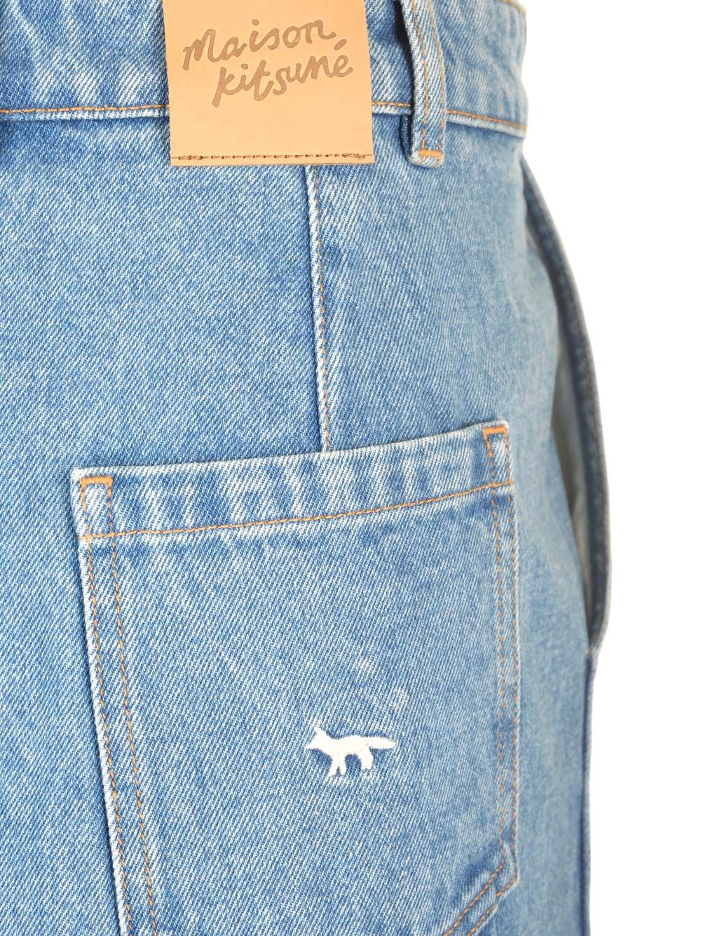 Maison KitsunÉ Denim Midi Skirt Skirts - Blue | ccfa4e6e69af7fd6f0a5c6b931bfbde02263bafb