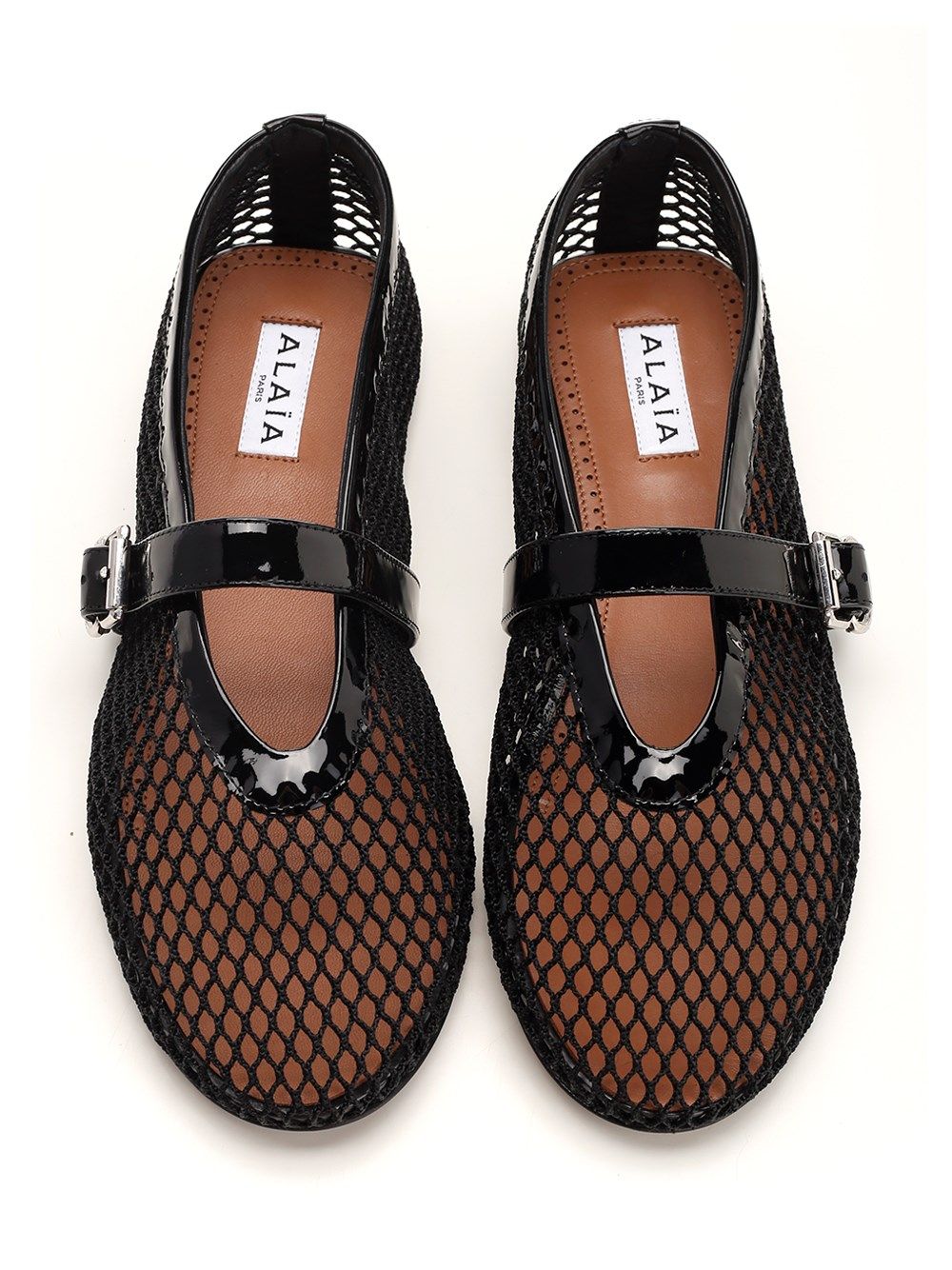 AlaÏA Mesh Strap Ballerina Scarpe basse - Black | 8236f3af5cc14f5934898a7f23317eef137fae1b