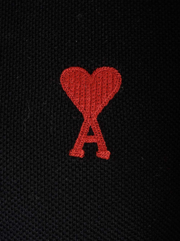 Ami Ami De Coeur Polo shirt - Black | 812efd81a65332c52423c827b9336dd3a391e9f2