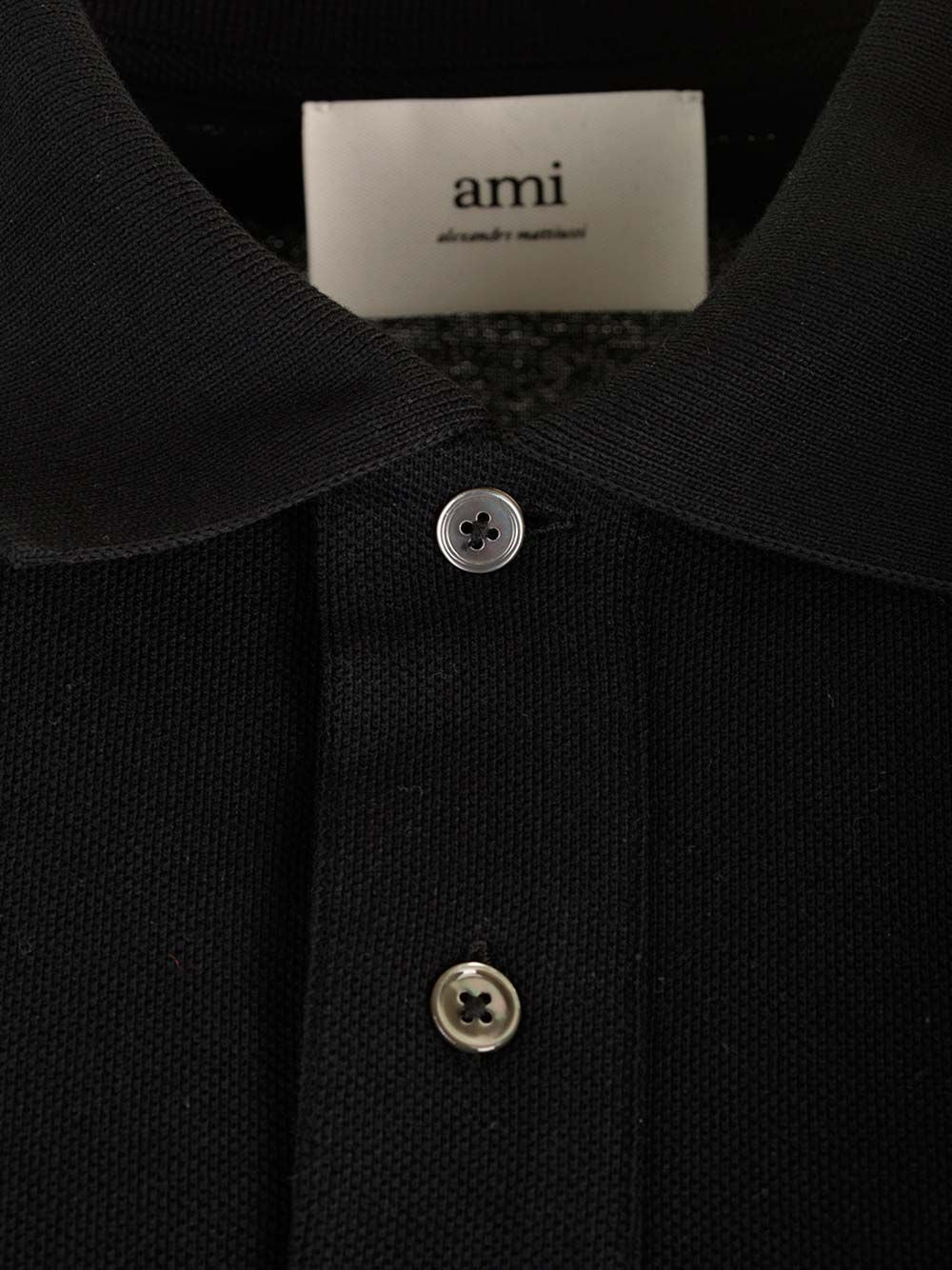 Ami Ami De Coeur Polo shirt - Black | 1578bc72b2478944747cc34ec1071fd8ecd06e59