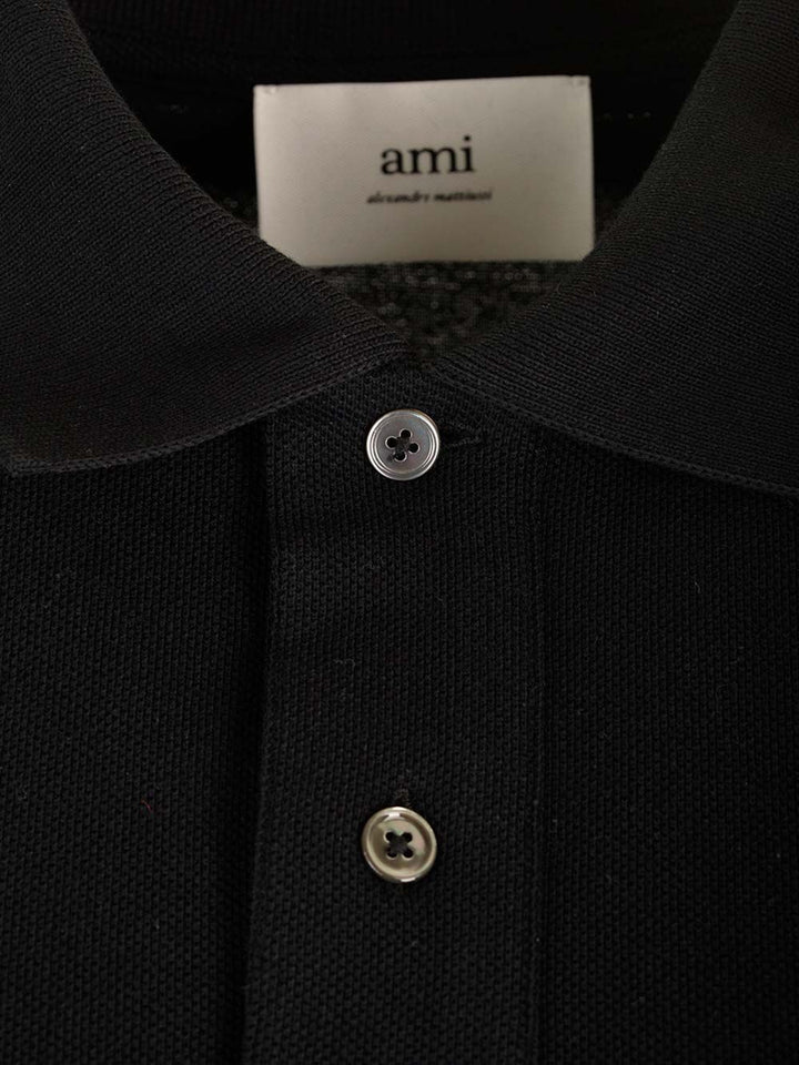 Ami Ami De Coeur Polo shirt - Black | 1578bc72b2478944747cc34ec1071fd8ecd06e59
