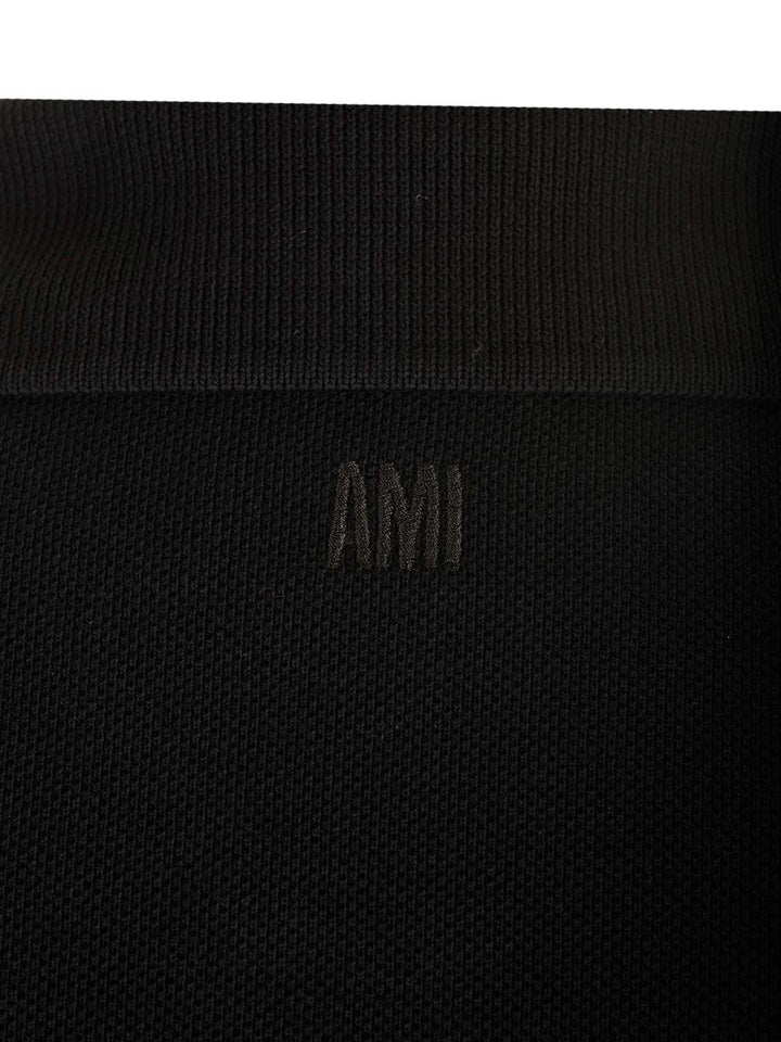 Ami Ami De Coeur Polo shirt - Black | d31d52cf07de84ff1040db44a733ec291431e37b