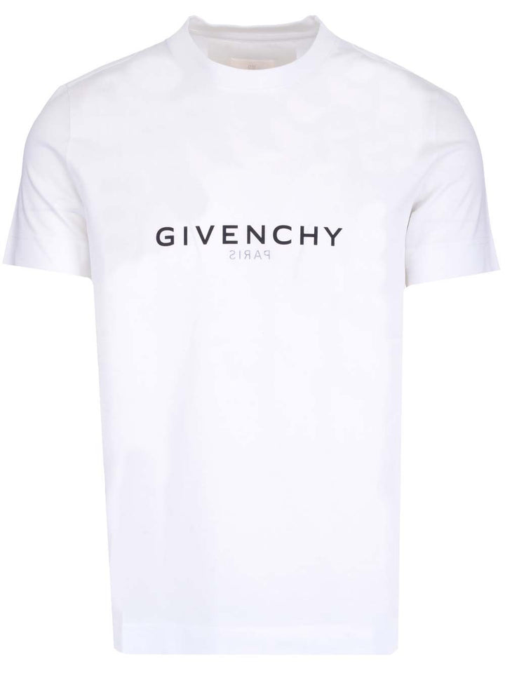 Givenchy Paris Reverse T-Shirt - White | a80e30e1e1a6b1ea2516a53f3256ff91b0bda535