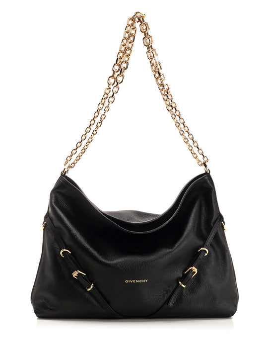 Voyou Chain Shoulder Bags Black