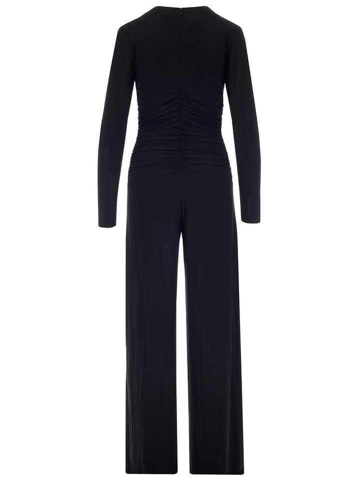 Norma Kamali Jersey Jumpsuit With Long Sleeves Jewelry - Black | 9de0afd224bb7c9cfc08dc7a42efc90296a7e797