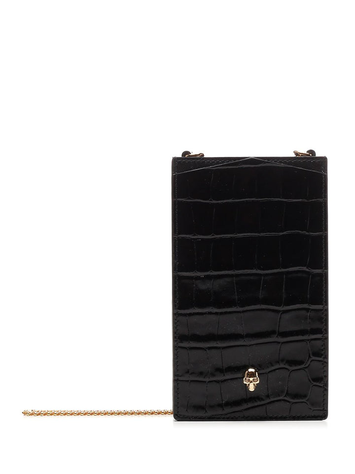 Mcqueen Cross-Body Phone Case Small leather goods - Black | 453bade0fad40194f6d29ae0e60fbe6037726fb6