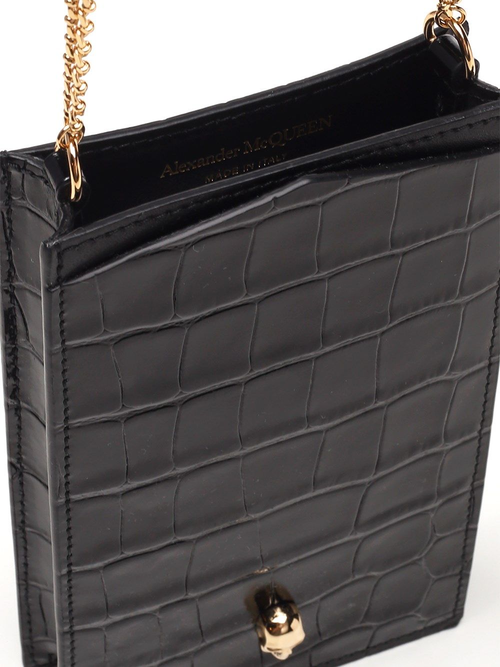 Mcqueen Cross-Body Phone Case Small leather goods - Black | 38b731f36fdc143e6cef83c97bfba9e0c5ed06cb