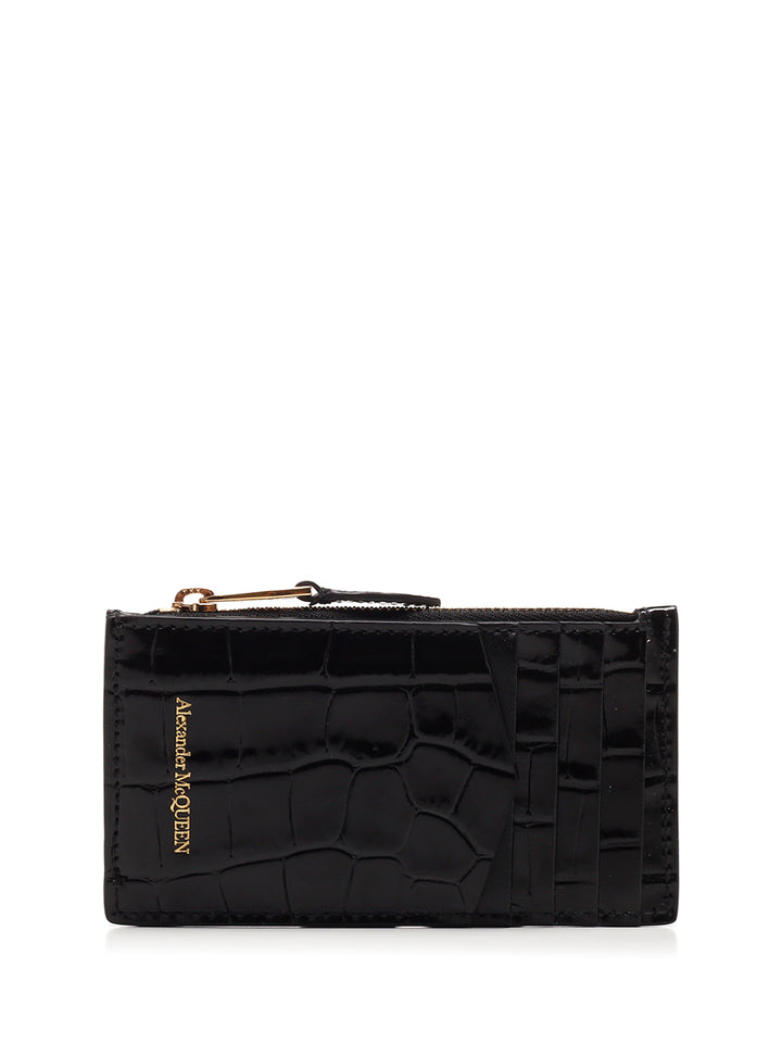 Mcqueen Card Holder With Zip Wallets - Black | 47930f56c40f562cc4dcb1aeebecf8fd083f3a3c