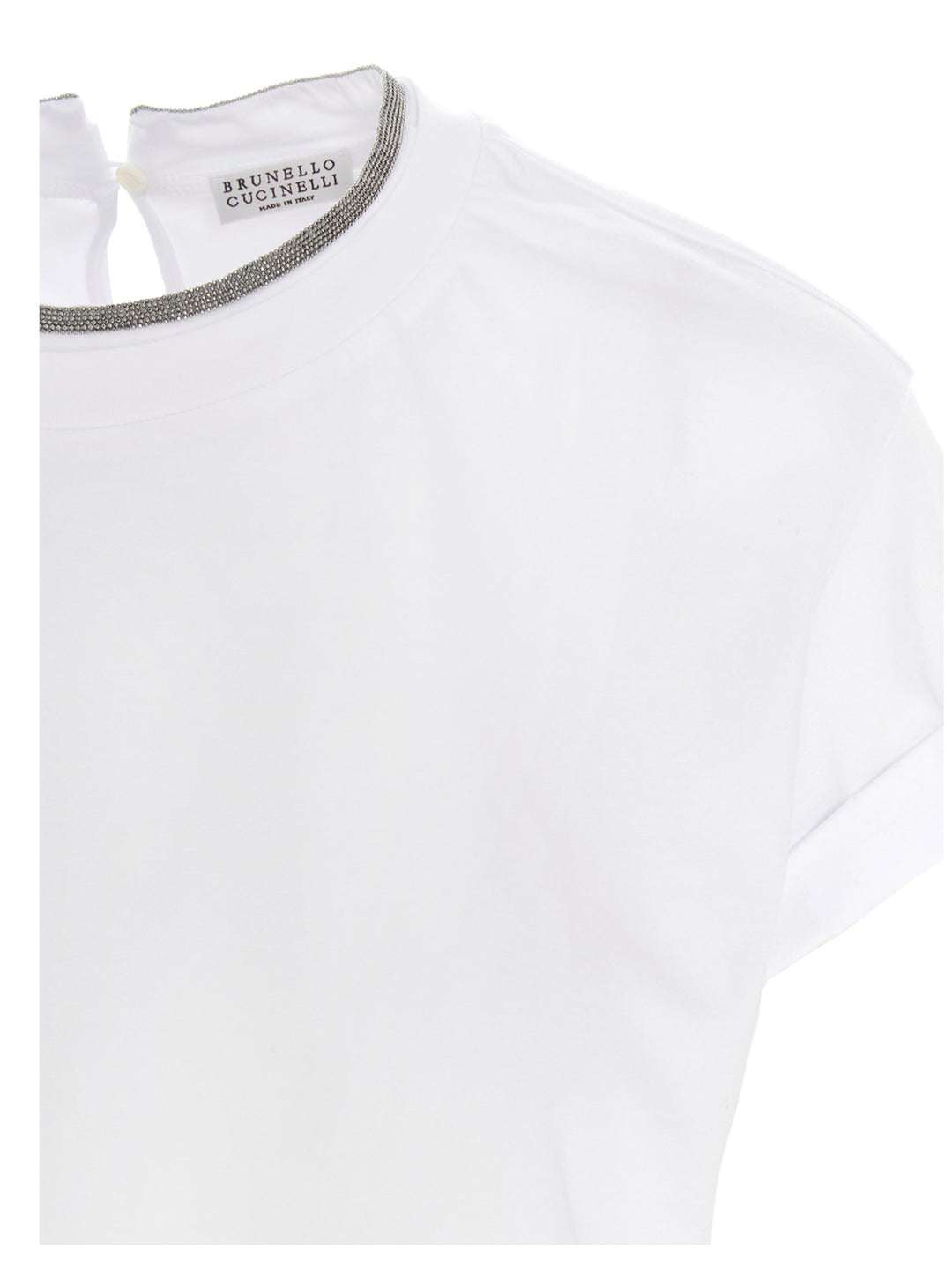 Brunello Cucinelli Monile Jersey T-shirt - White | 6f0268140bc709cfe715af28006372a54b2ba2bb