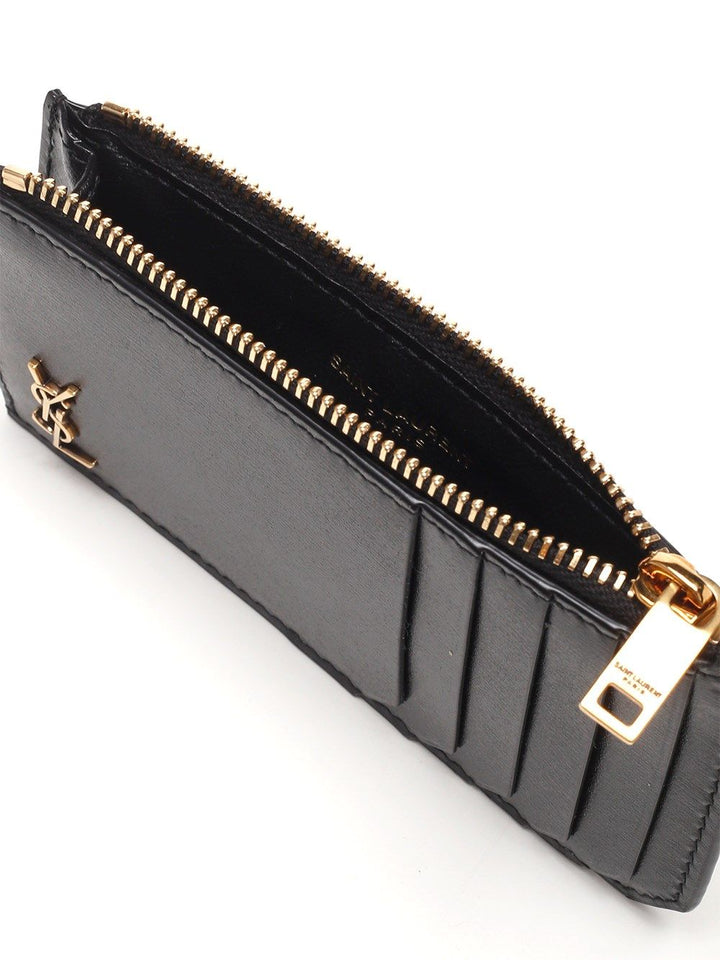 Saint Laurent Fragments Tiny Cassandre Wallets - Black | 5aed832a28f8edd5f52db958ea18ec183edfdc38
