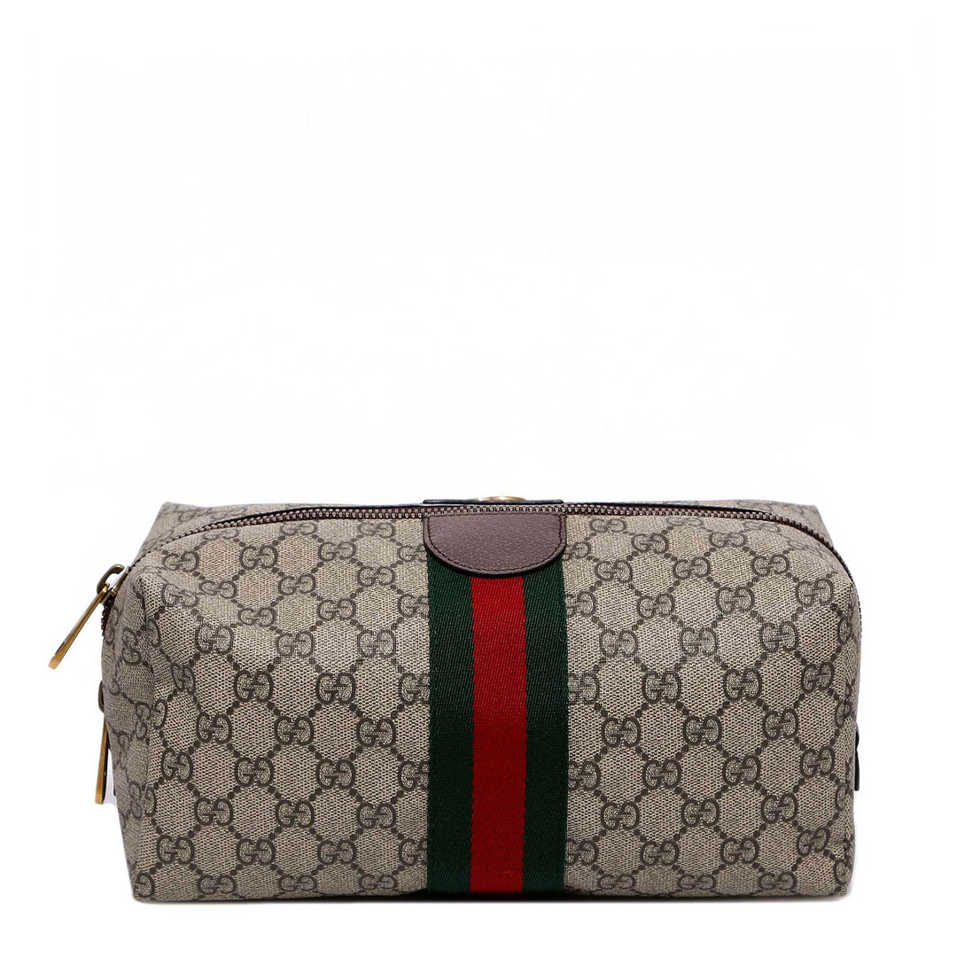 GG Supreme Fabric and leather beauty case